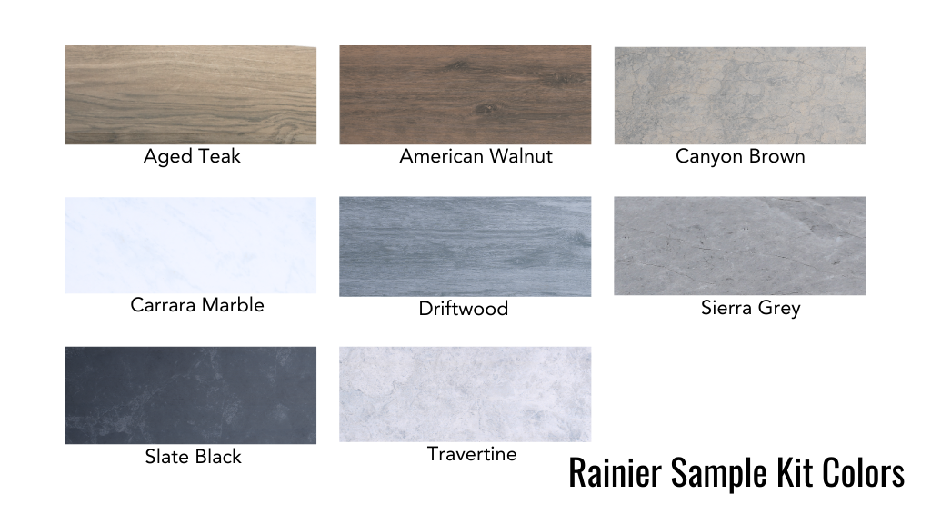Rainier Collection Sample Kit with multiple stone color samples